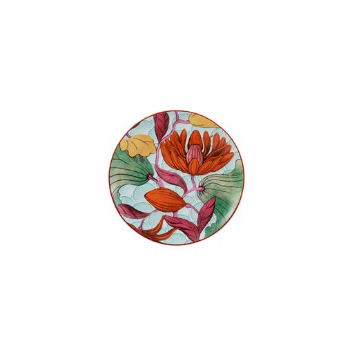 Piatto da pane in porcellana multicolore, 16,2 x 16,2 x 2 cm | Lotus