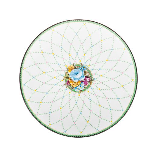 Piatto da pane in porcellana multicolore, 16,2 x 16,2 x 1,8 cm | Herança
