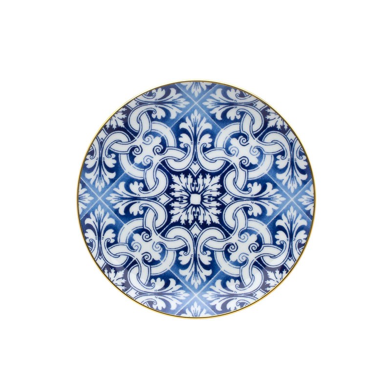 Service vaisselle en porcelaine 18 pièces - bleu - sancha VENTE