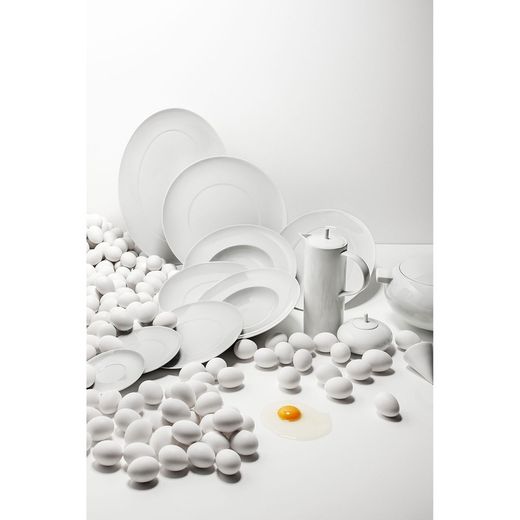 Assiette de présentation en porcelaine Domo Whité, Ø32,7x2,8 cm