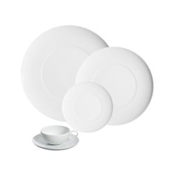 Assiette de présentation en porcelaine Domo Whité, Ø32,7x2,8 cm