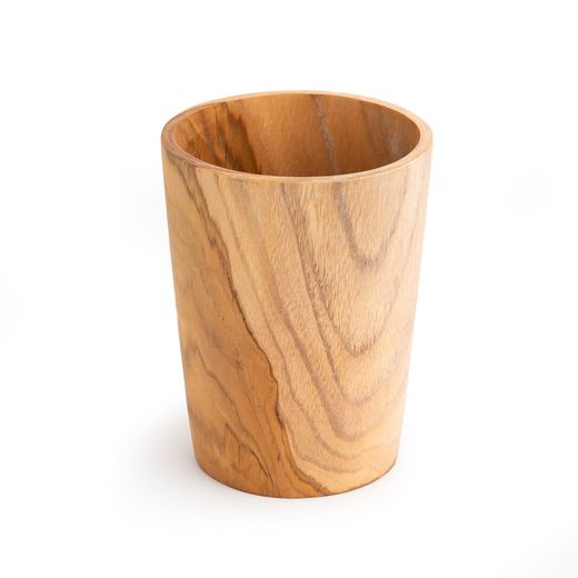 Teak kitchen utensil holder, 12x12x15 cm
