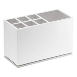 ABS toothbrush holder in white, 11 x 5 x 7 cm | Toothbrush Stand