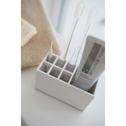 ABS toothbrush holder in white, 11 x 5 x 7 cm | Toothbrush Stand