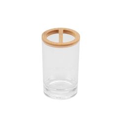 Badezimmer-Set aus Acryl und Bambus, 3-teilig | Toilette