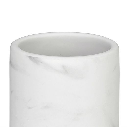 4-piece marble-effect ceramic bathroom set | marble