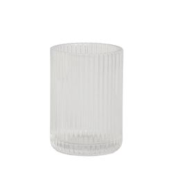 Transparent glass toothbrush holder, Ø 7.5 x 10.5 cm | Poseidon