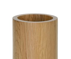 Portacepillos de madera de roble natural, Ø7x11 cm