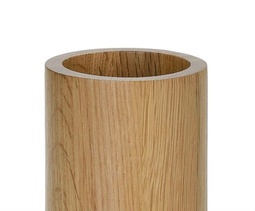 Portacepillos de madera de roble natural, Ø7x11 cm