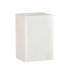 Porta-escovas em mármore branco, 7x7x10,5cm