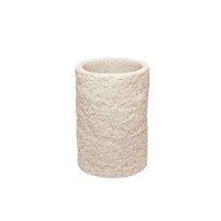 Portacepillos de poliresina en beige, 7 x 7 x 10,5 cm | Sand
