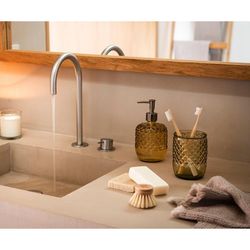 Zestaw łazienkowy z żółtego dmuchanego szkła, 2 sztuki | Lizbona