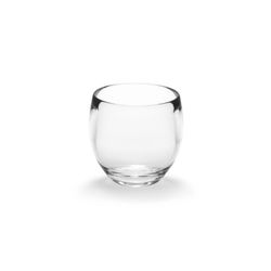 Droplet brush holder transparent, 9x9x10cm