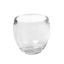 Droplet brush holder transparent, 9x9x10cm