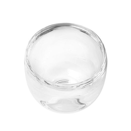 Droplet brush holder transparent, 9x9x10cm