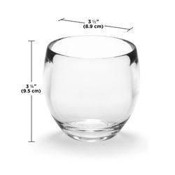 Droplet brush holder transparent, 9x9x10cm