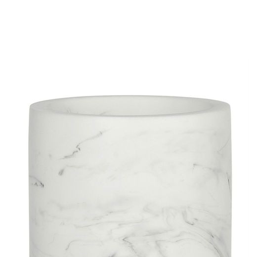 Wit en zilver marmeren badkamerset