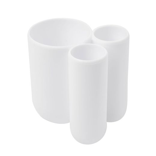 Touch brush holder white, 10x8x10cm
