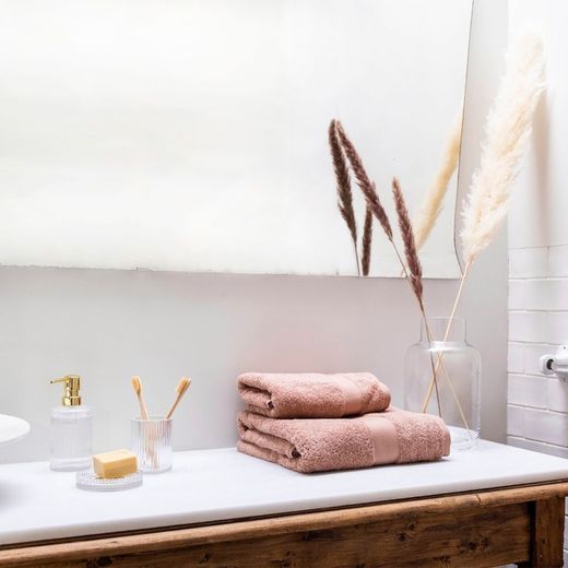 Vintage Glass Toothbrush Holder, Ø7x9,5cm