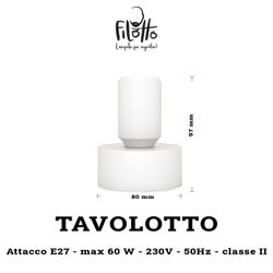 Suporte para abajur de mesa de silicone Tavolotto branco ,? 8,4 x 11,3 cm