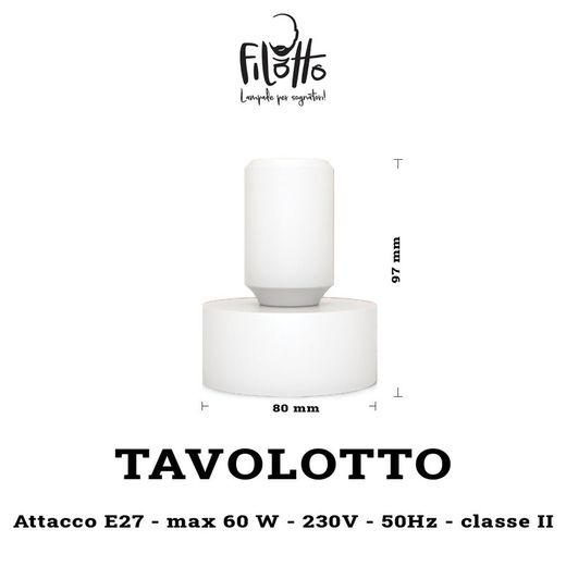 Suporte para abajur de mesa de silicone Tavolotto branco ,? 8,4 x 11,3 cm