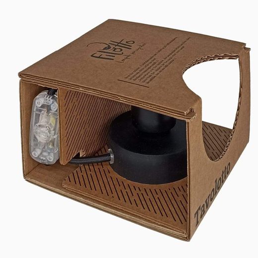 Support de lampe de table en silicone Tavolotto noir, 8,4 x 11,3 cm