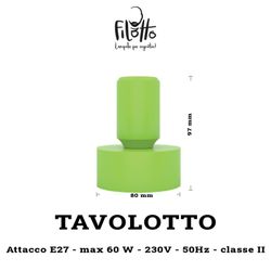 Suporte para abajur de mesa de silicone Tavolotto verde ,? 8,4 x 11,3 cm