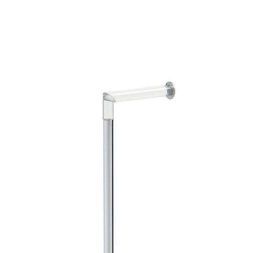 Krom / Akryl Rulleholder / Børste, 20x20x72cm