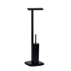 Porte-rouleau / Brosse en métal noir, 22,5x22,5x73cm