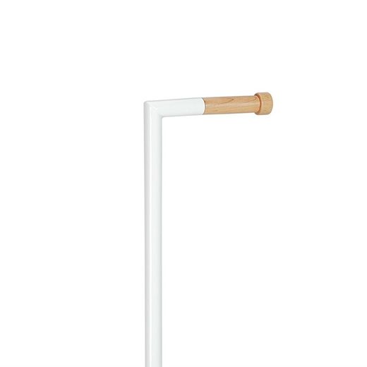 Rullhållare / Metall / Träborste Vit, 20x20x71cm