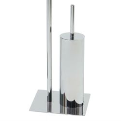 Roll Holder / Round Chrome Brush, 20x20x72cm