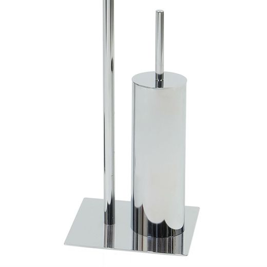 Roll Holder / Round Chrome Brush, 20x20x72cm
