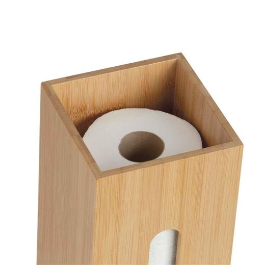 Portarrolllos para repuesto de papel de bambú en natural, 14 x 14 x 33 cm | Nature