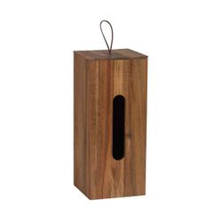 Portarrolllos para repuesto de papel de madera de acacia en marrón, 14 x 14 x 33 cm | Acacia