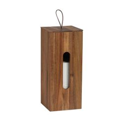 Portarrolllos para repuesto de papel de madera de acacia en marrón, 14 x 14 x 33 cm | Acacia