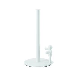 White steel roll holder, Ø x 18 x 34 cm | Buddy