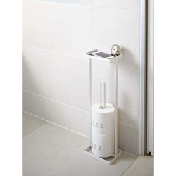 Steel toilet paper holder in white, 16 x 12 x 52 cm | Tower
