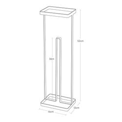 Steel toilet paper holder in white, 16 x 12 x 52 cm | Tower