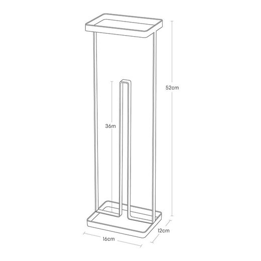 Steel toilet paper holder in white, 16 x 12 x 52 cm | Tower