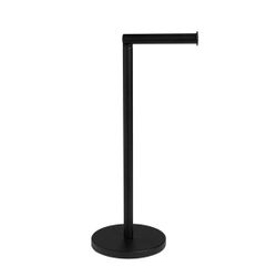 Portarrollos de baño de metal en negro, 15 x 15 x 52 cm | Metal