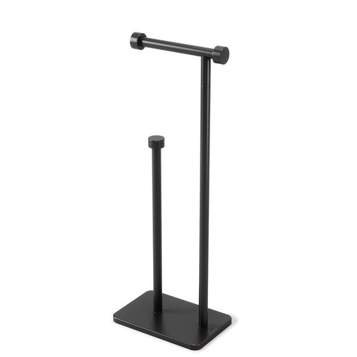 Żelazny uchwyt na rolkę w kolorze czarnym, 20 x 12 x 52 cm | Cappa