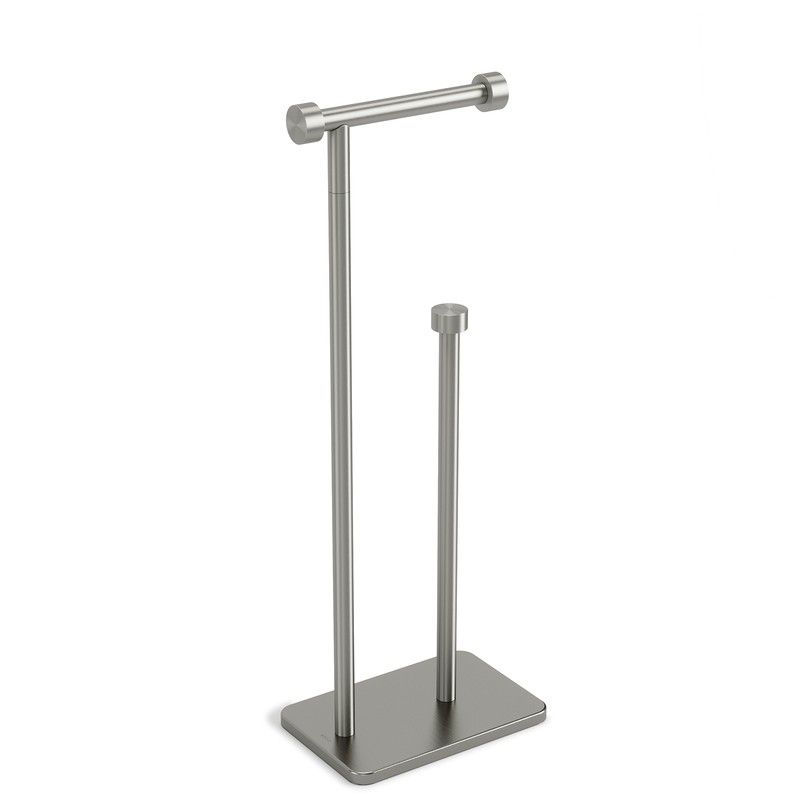 Portarrollos de hierro en plateado, 20 x 12 x 52 cm | Cappa