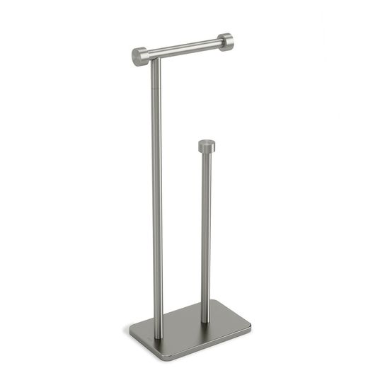 Portarrollos de hierro en plateado, 20 x 12 x 52 cm | Cappa