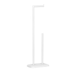 Toalettrullehållare i vit metall, 20x13x60cm