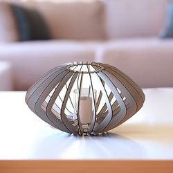 Gray aluminum candle holder, Ø60x56 cm