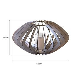 Gray aluminum candle holder, Ø60x56 cm