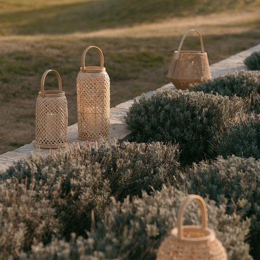 Bougeoir en bambou, Ø20x40cm