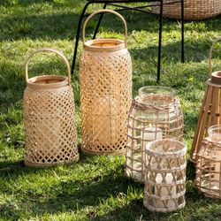 Bougeoir en bambou, Ø20x40cm