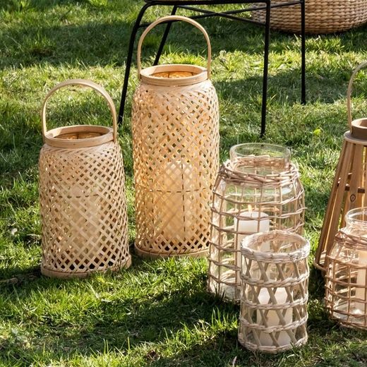 Bougeoir en bambou, Ø20x40cm