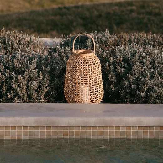 Rattan candle holder, Ø23x39cm